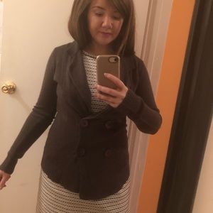 Brown boyfriend sweater blazer